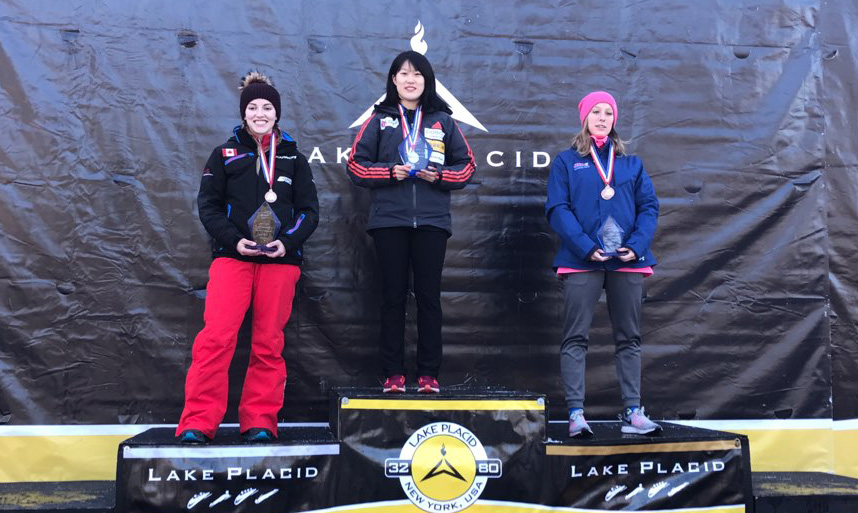 Korean skeleton athlete wins overall title at North American Cup