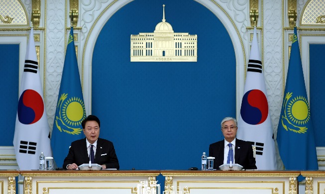 Remarks by President Yoon Suk Yeol at the Joint Press Statement Following the Korea-Kazakhstan Summit